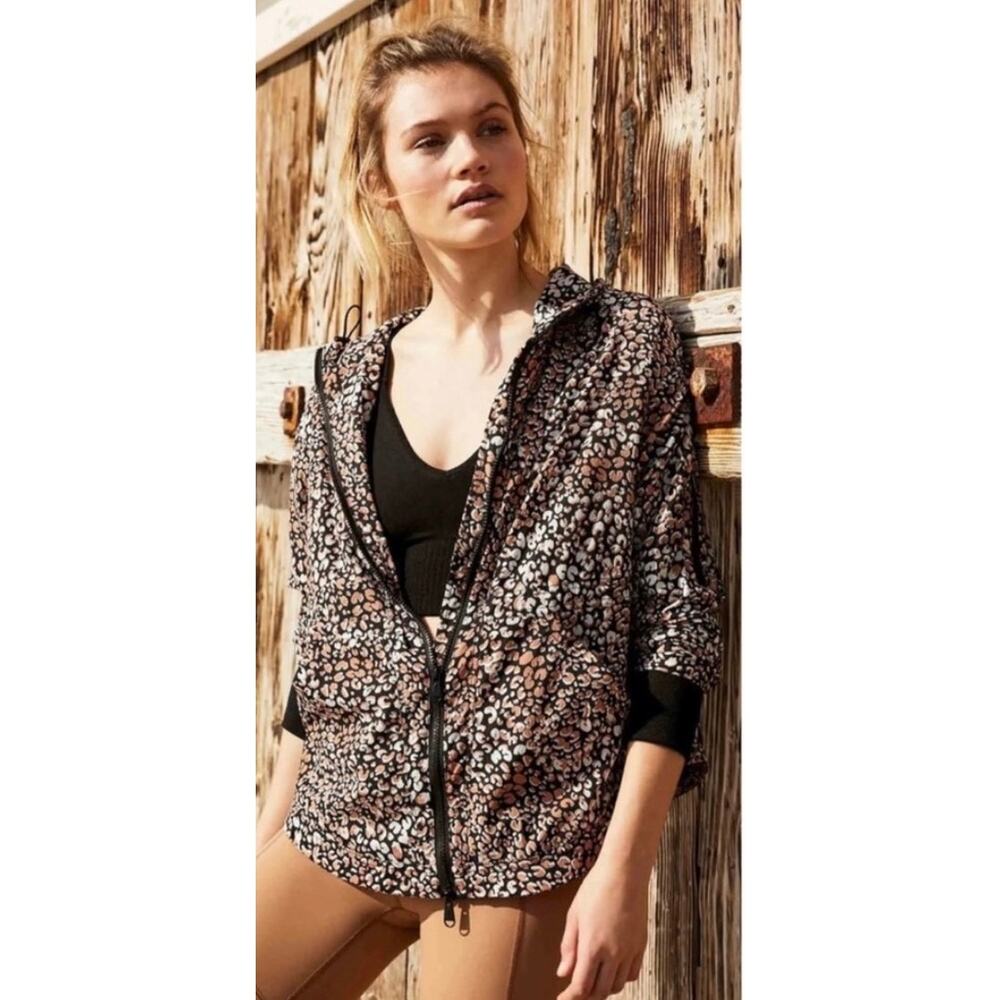 Free People Movement Run Wild Jacket in the "Leopard" / "Black Combo" / sz M